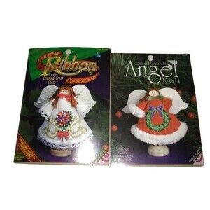 Counted Cross Stitch Angel Dolls #1760 Doves and #1654 Wreaths New